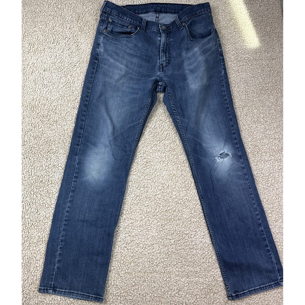 Levis 559 Jeans Mens 33x32 Blue Relaxed Straight Fit Denim Pants Classic Zip Fly - Picture 1 of 15
